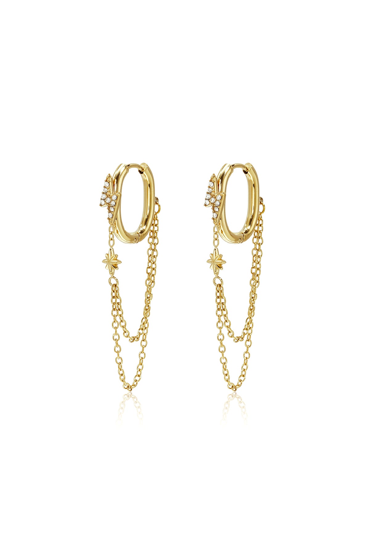 Stainless Steel Dangle Earrings Chain Simple Daily Simple Series Women's jewelry