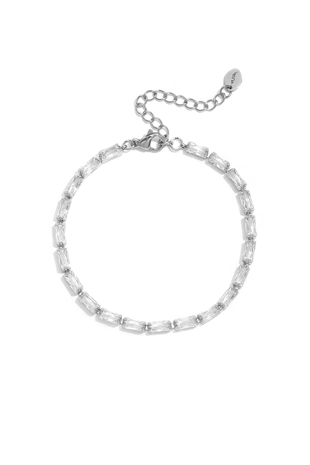 Stainless Steel Beaded Bracelets Rectangle Simple Daily Simple Series Women's jewelry