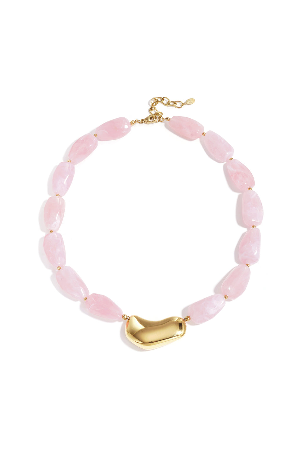 Necklace with asymmetric statement bead