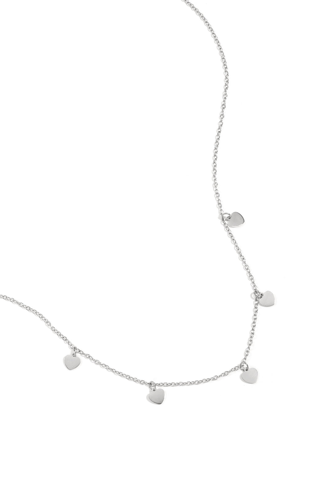 simple necklace with heart pendants
