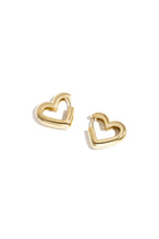 Heart-Shaped Hoop Earrings in Three Sizes