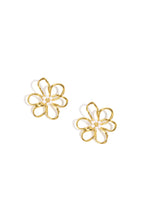 Stainless Steel Stud Earrings Flower Casual Daily Simple Series Women's jewelry