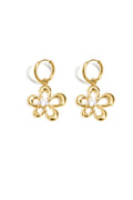 Stainless Steel Drop Earrings Flower Simple Daily Simple Series Women's jewelry