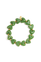 Elastic heart beaded bracelet