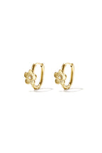 Stainless Steel Hoop Earrings Flower Simple Daily Simple Series Women's jewelry