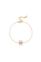 Bracelet with rhinestone flower