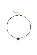 Polyester Beaded Necklaces Heart Casual Daily Simple Series Women's jewelry