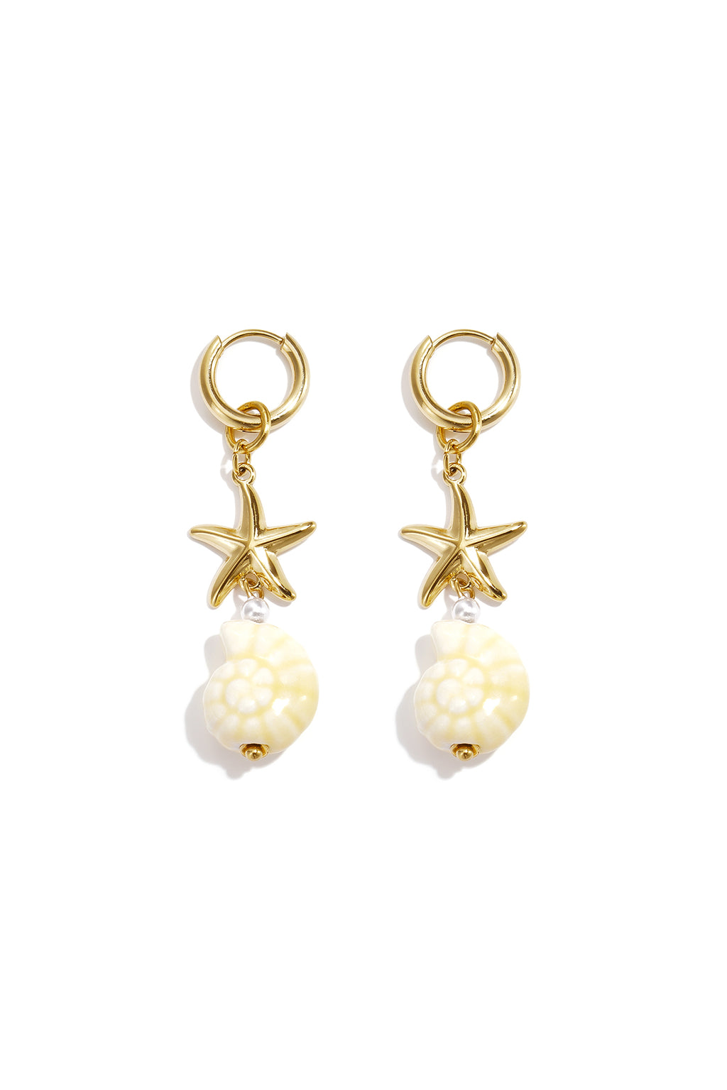 Stainless Steel Drop Earrings Shell Vacation Holiday/Beach Simple Series Women's jewelry