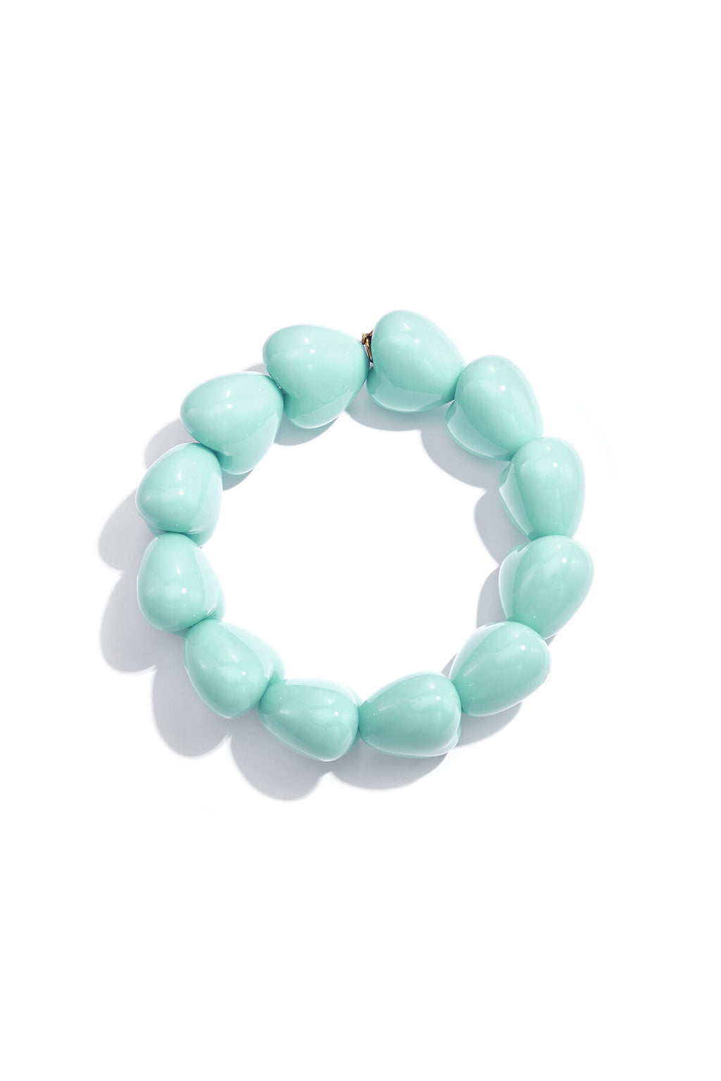 Bracelet with chunky heart beads