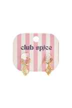 Earrings with elegant clover and stone