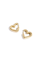 Heart-Shaped Hoop Earrings in Three Sizes