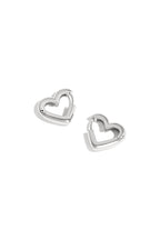 Heart-Shaped Hoop Earrings in Three Sizes