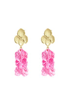 Flower earrings with mother of pearl