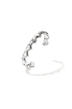 Bangle with dented hearts