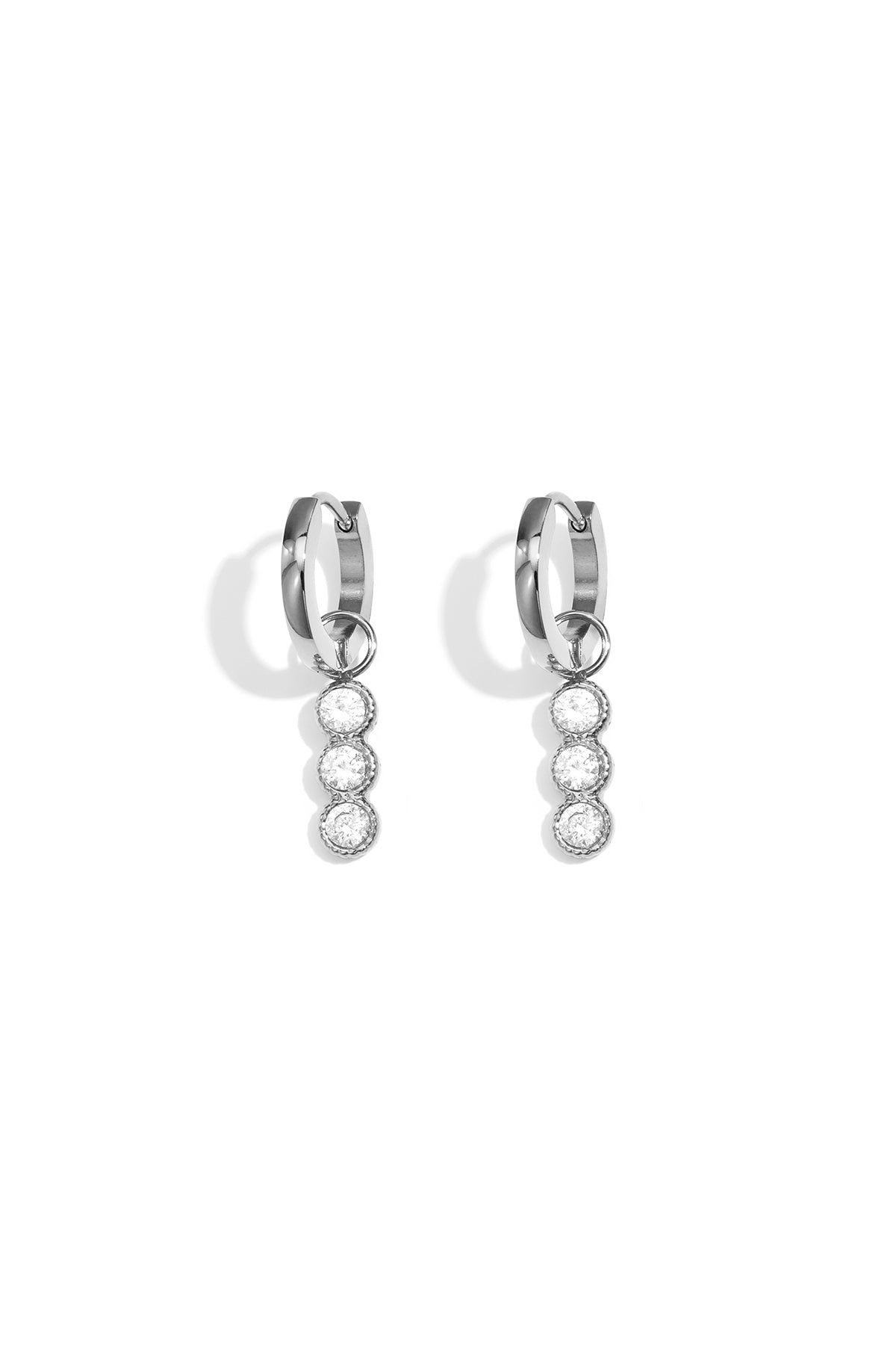 Stainless Steel Drop Earrings Circle Simple Daily Simple Series Women's jewelry