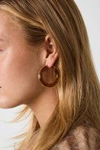 Resin Hoop Earrings Irregular Shape Simple Daily Simple Series Women's jewelry