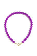 Beaded necklace with front closure - 12mm