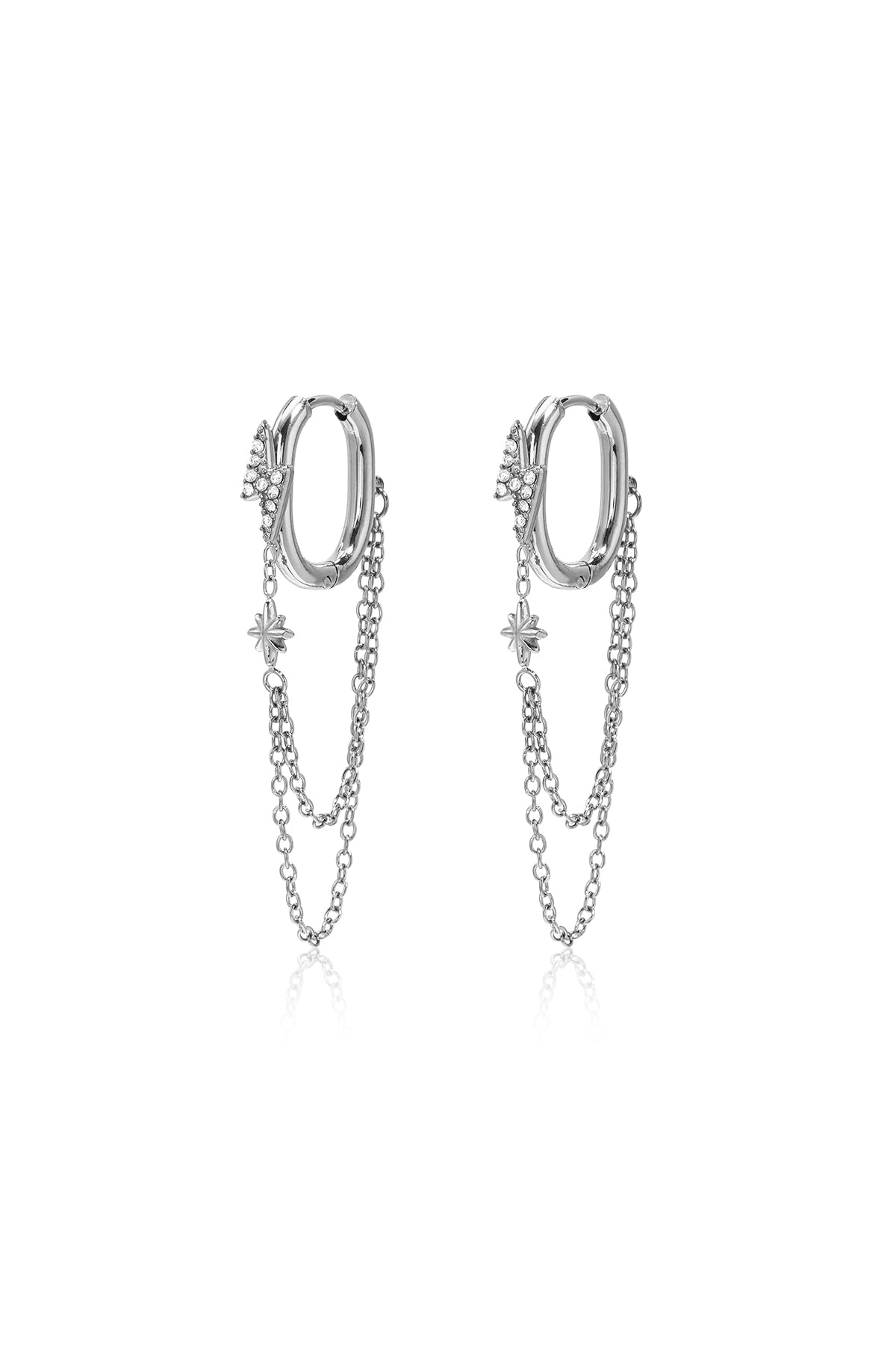 Stainless Steel Dangle Earrings Chain Simple Daily Simple Series Women's jewelry